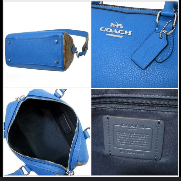 Coach-Rowan Satchel (Monogram/Racer Blue) Crossbody & Coach Dust Bag - Picture 5 of 7